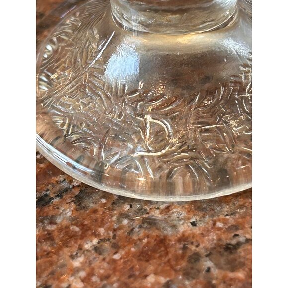 Set of 2 Glass Egg Cups, Dominion Glass ribbed egg cups, mid century table wear, - Picture 2 of 4